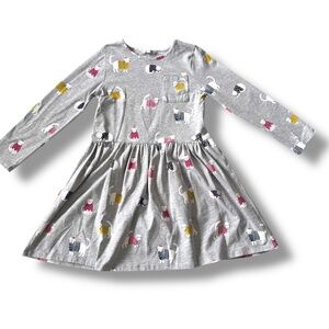 3 for $14 Gray Cat Print Kids Dress John Lewis Soft Cotton Jersey Sz 8